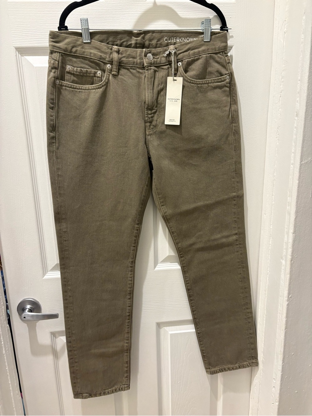 NWT Outerknown S.E.A. Jeans Drifter Tapered Fit Scout Olive Men’s 32x30 Premium - Picture 6 of 10